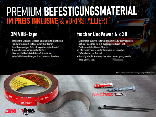 Stecker-Halterung für Einsatzfahrzeuge. Inkl. Befestigungsmaterial